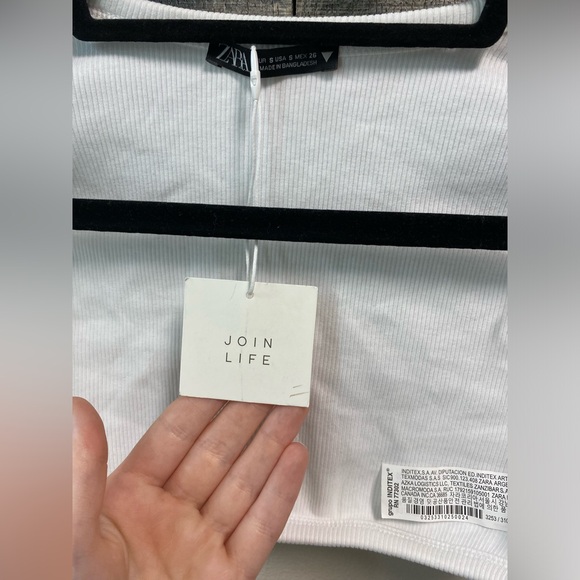NWOT ZARA Ribbed White Arm Warmers Shrug Trafaluc Collection SIZE SMALL - Picture 8 of 10